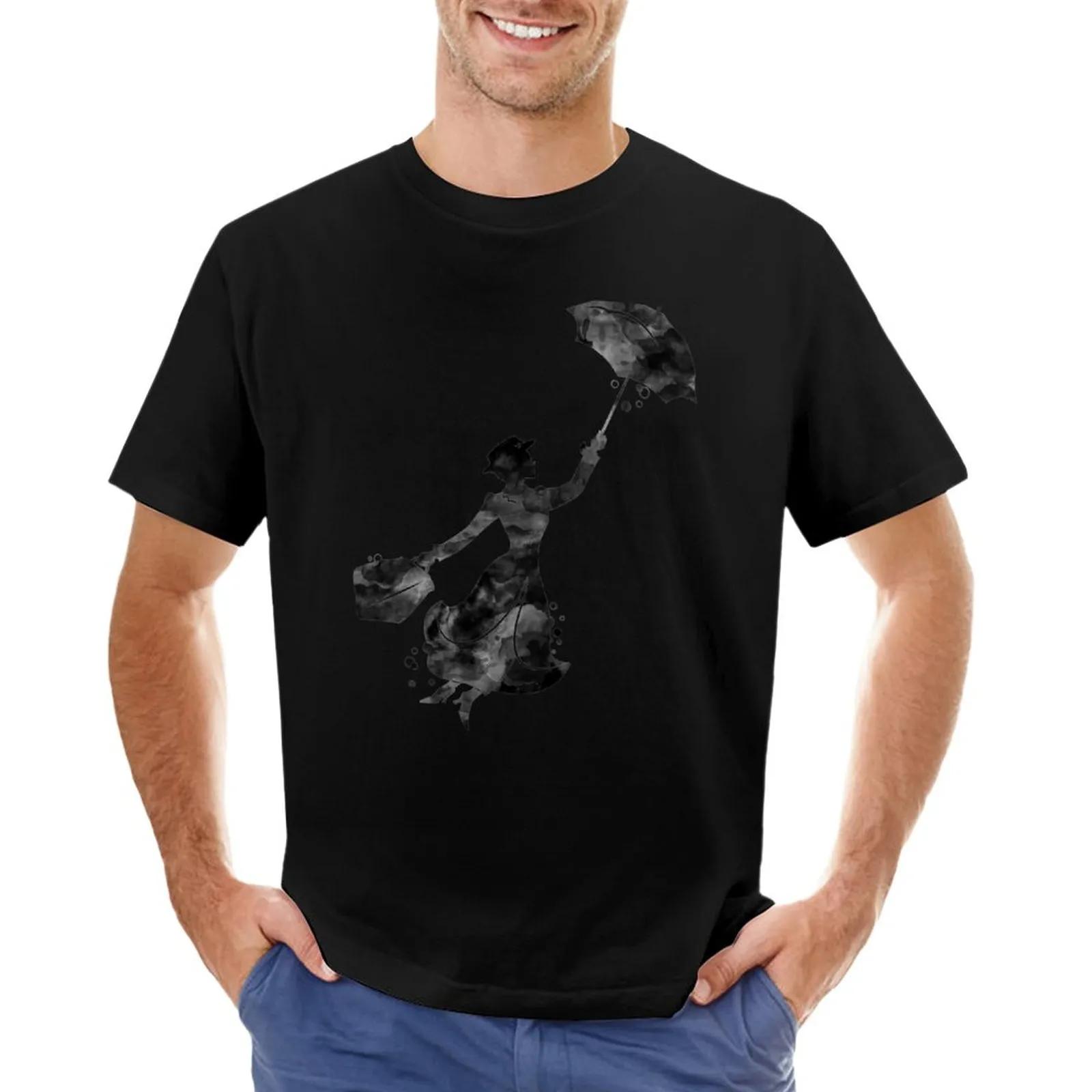 Mary Poppins 남성용 흰색 티셔츠, 그래픽 티셔츠, 스웨트 셔츠, 면 티셔츠